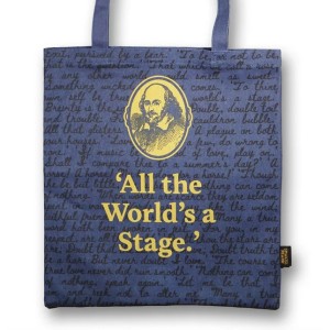 SHPRWS01 Shopper Recycled Cotton - Shakespeare, The World's A Stage